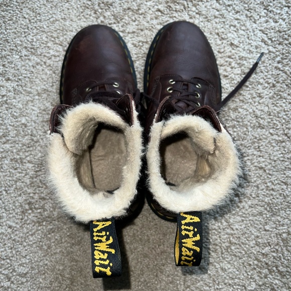Dr. Martens 1460 Pascal Faux Fur Lined Boots - Picture 2 of 6